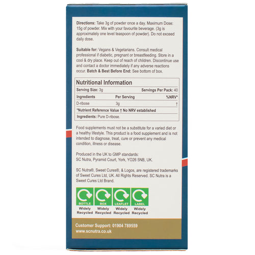 D-Ribose Powder Box Side English