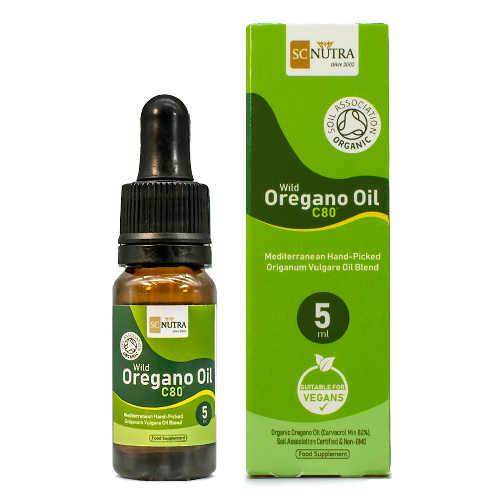 Organic Wild Oregano Oil C80 5ml New Size SC Nutra