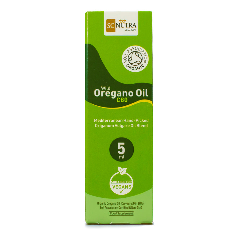 Organic Wild Oregano Oil C80 5ml New Size SC Nutra