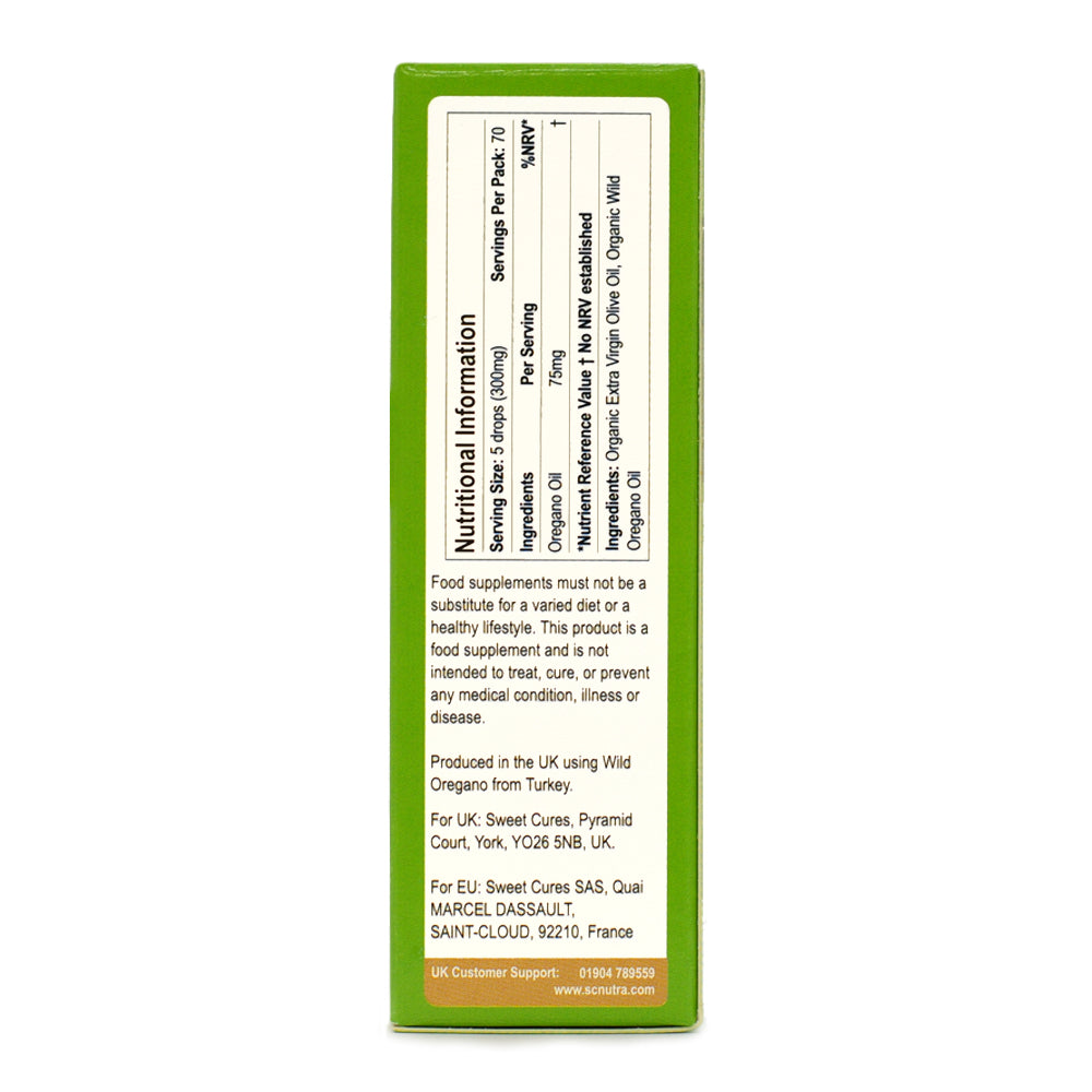 Organic Wild Oregano Oil C80 10ml 80+ Carvacrol Low Thymol SC Nutra