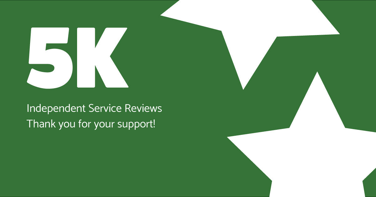 Celebrating 5,000 Service Reviews – Thank You!