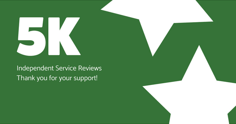 Celebrating 5,000 Service Reviews – Thank You!