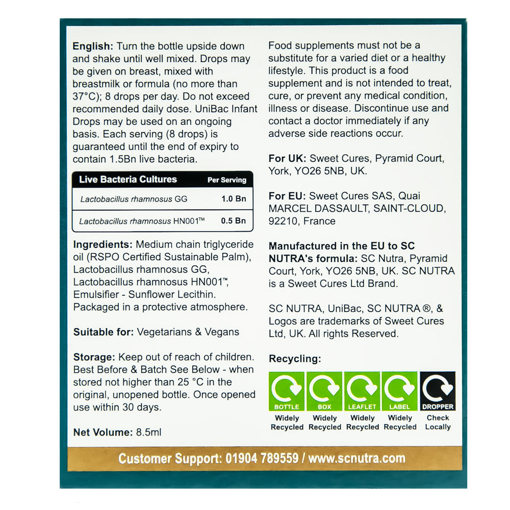 UniBac Infant Drops Immune & Colic Support SC Nutra