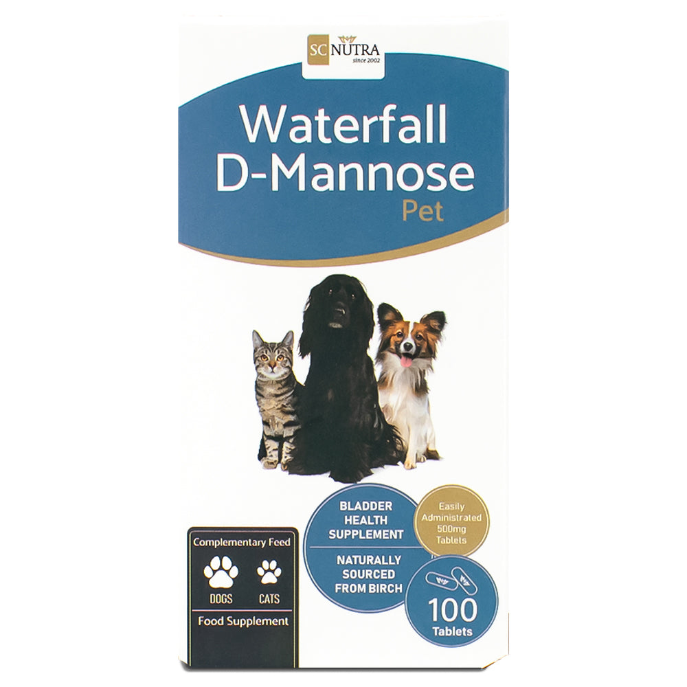 Waterfall D Mannose Pet Tablets for Cats Dogs