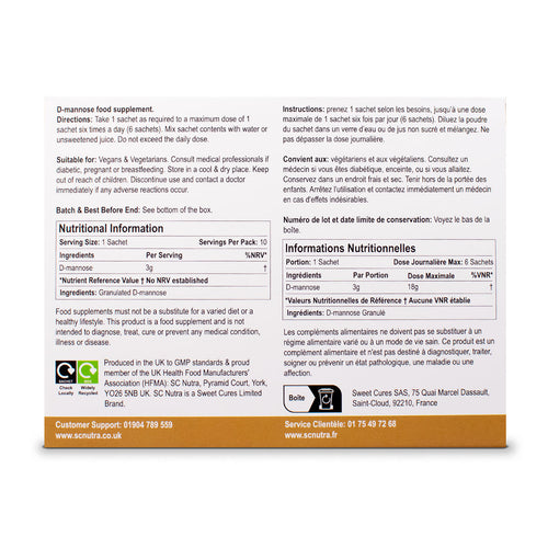 Waterfall D-Mannose Instant 10 Sachets - Perfect for Travel