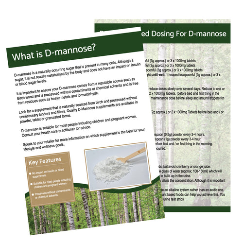ZPOS007 Leaflet - D-Mannose Training A5 (10 Pack)