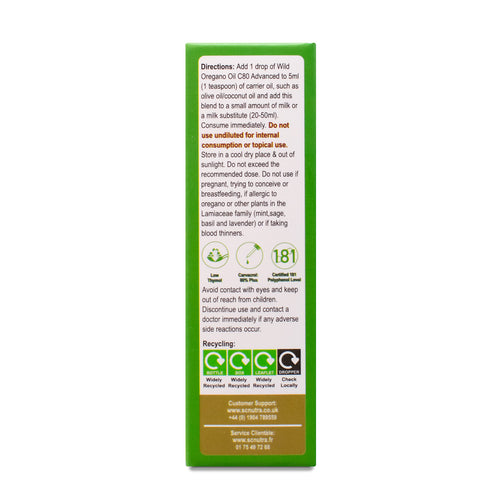 Organic Wild Oregano Oil C80 Advanced (Undiluted) 5ml