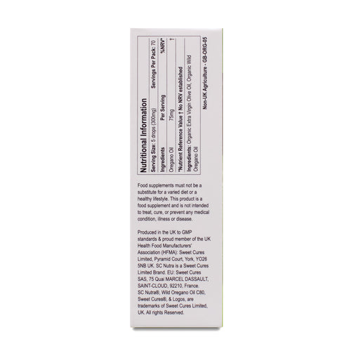 Organic Wild Oregano Oil C80 10ml