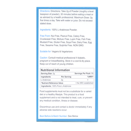 L-Arabinose Original Powder Box Side 2