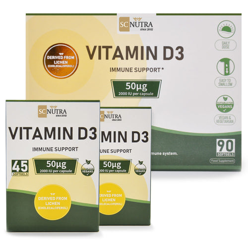 Vegan Vitamin D3 2000 IU Softgels Pack and Dispensers - Plastic Free